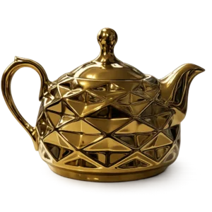 Goldene Teekanne