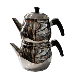 Teekanne mit Wasserkessel